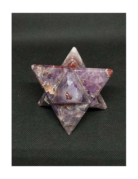 Merkabah en Fluorite pourpre - par La Bijouterie Minérale