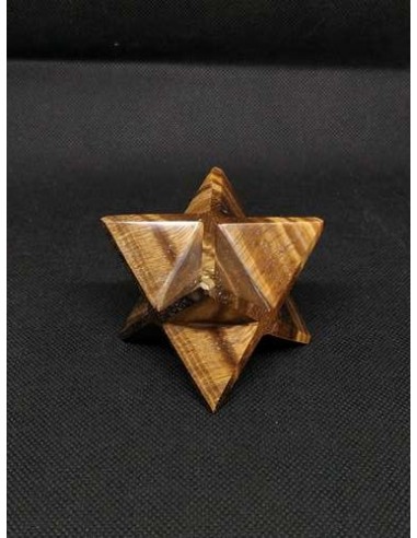 Merkabah en Oeil de Tigre environ 6 cm par La Bijouterie Minérale