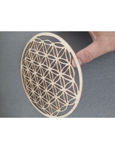 Plateau de fleur de vie en bois par La Bijouterie Minérale 2