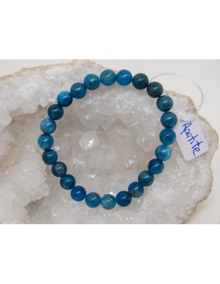 Bracelet en perle d'apatite naturelle • La Bijouterie Minérale Bracelet en perle d'apatite naturelle • La Bijouterie Minérale