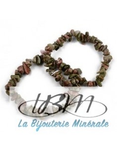 Bracelet baroque en chips de pierres roulées naturelles1083