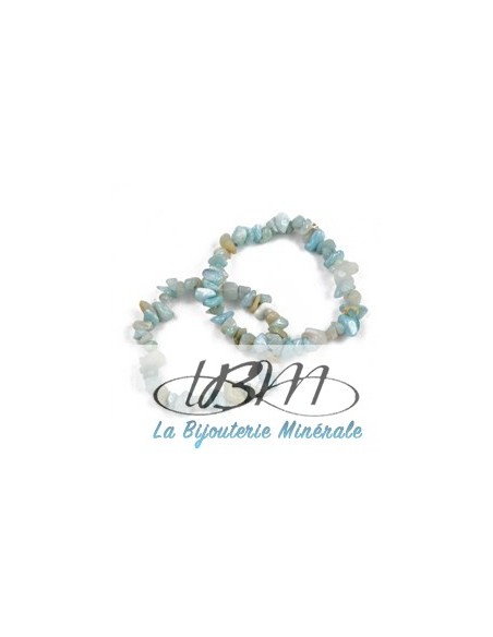 Bracelet baroque en chips de pierres roulées naturelles1090 