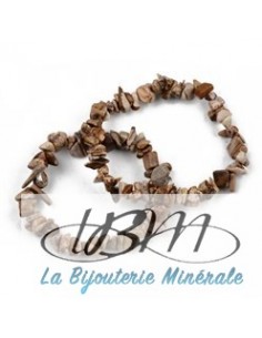 Bracelet baroque en chips de pierres roulées naturelles1093