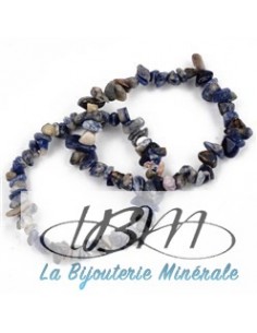 Bracelet baroque en chips de pierres roulées naturelles1094