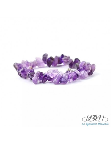 Bracelet baroque en chips de pierres roulées naturelles1095