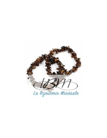 Bracelet baroque en chips de pierres roulées naturelles1098