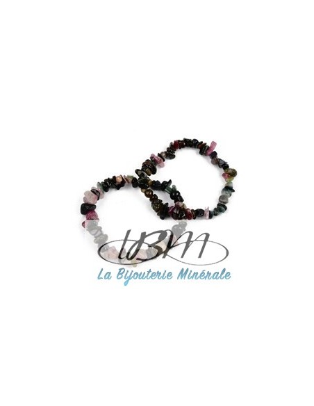 Bracelet baroque en chips de pierres roulées naturelles1105