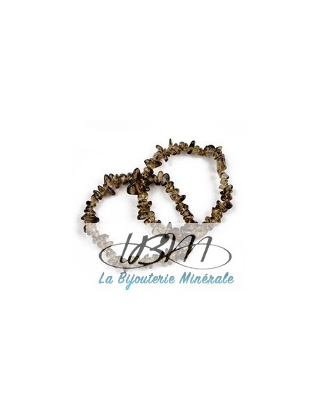 Bracelet baroque en chips de pierres roulées naturelles1106