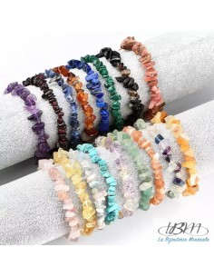 Bracelet baroque en chips de pierres roulées naturelles1107 2