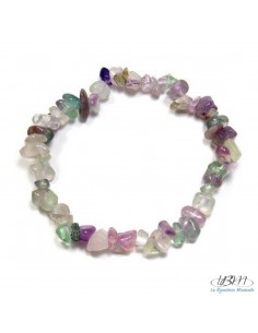 Bracelet baroque en chips de pierres roulées naturelles1110