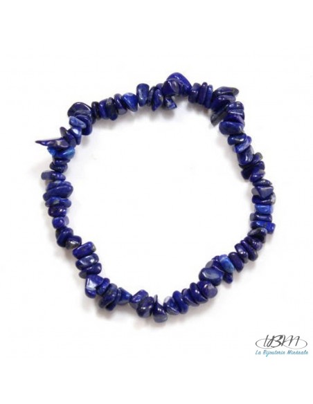 bracelet baroque en chips roulées de Lapis-Lazuli par La Bijouterie Minérale