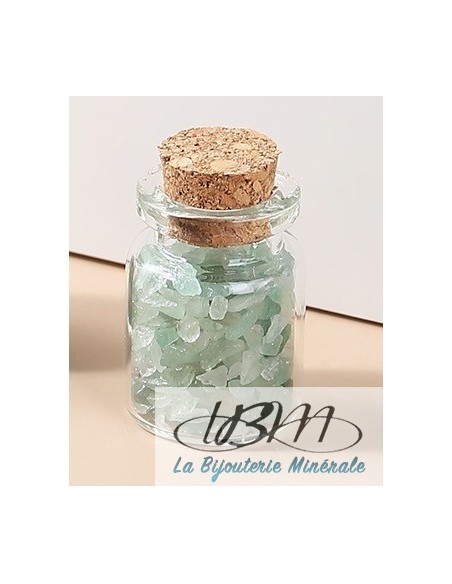 Bouteille de chips de pierres roulées naturelles de La Bijouterie Minérale