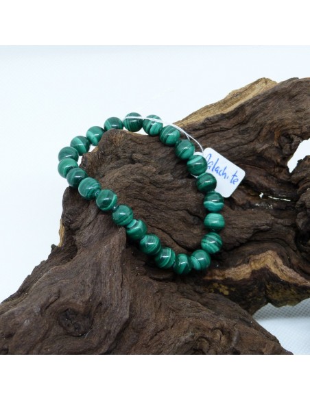 Bracelet en Malachite naturelle • La Bijouterie Minérale