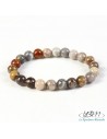 Bracelet standard-perles de 8mm en agate de Gobi par La Bijouterie Minérale