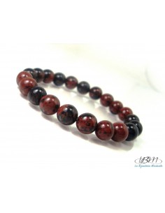 Bracelet standard en perle de 8mm Obsidienne Mahogany par La Bijouterie Minérale
