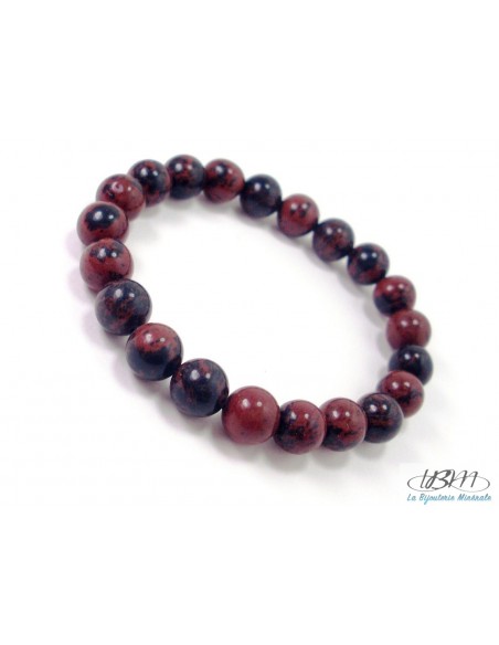 Bracelet standard en perle de 8mm en obsidienne de Mahogany par La Bijouterie Minérale
