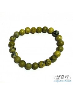 Bracelet standard-perles de 8mm en opale verte par La Bijouterie Minérale