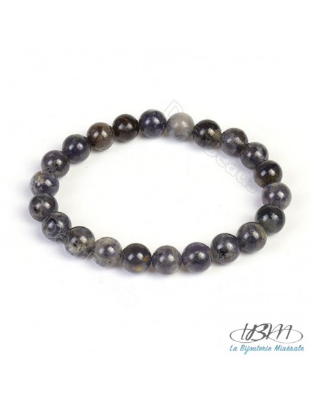 Bracelet standard-perles de 8mm en Lépidolite par La Bijouterie Minérale