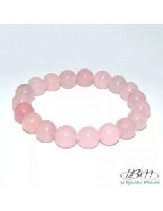 Bracelet standard-perles de 8mm en Quartz rose par La Bijouterie Minérale