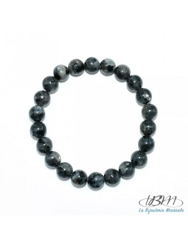Bracelet standard-perles de  Larvikite 8mm par La Bijouterie Minérale