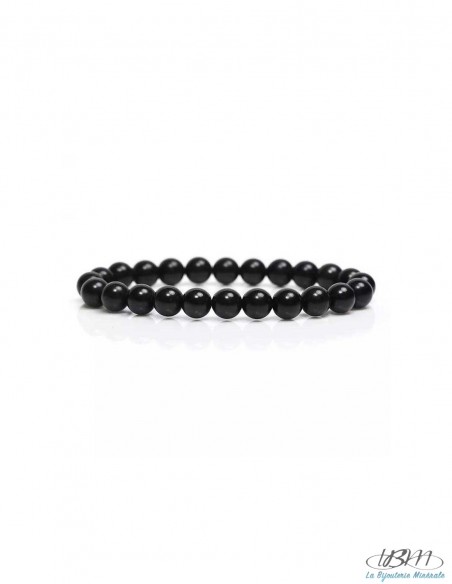 Bracelet standard-perles de 8mm en Onyx par La Bijouterie Minérale