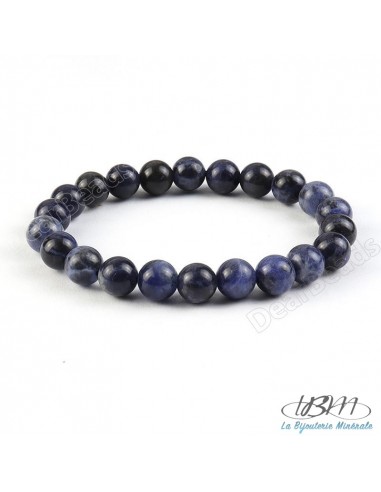 Bracelet standard-perles de 8mm en Sodalite d'Inde gadeA par La Bijouterie Minérale