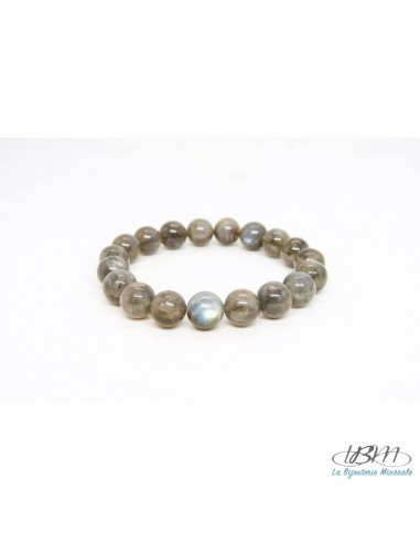 Bracelet en perle de labradorite grade A par La Bijouterie Minérale