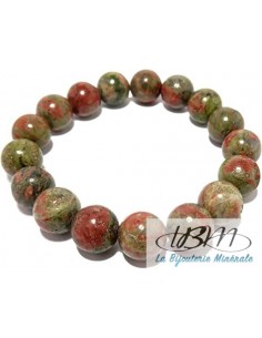 Bracelet en perle d'Unakite par La Bijouterie Minérale
