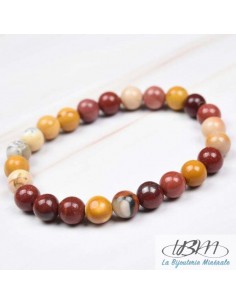 Bracelet-perles de 8mm en Mookaite par La Bijouterie Minérale