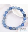 Bracelet-perles de 8mm en aventurine bleue par La Bijouterie Minérale