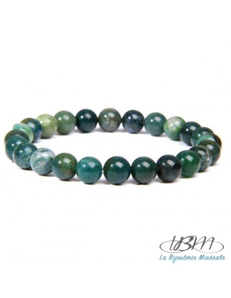 Bracelet-perles de 8mm-jaspe océan par La Bijouterie Minérale