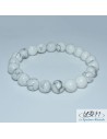 Bracelet-perles de 6,8,10  ou 12mm en Howlite par La Bijouterie Minérale