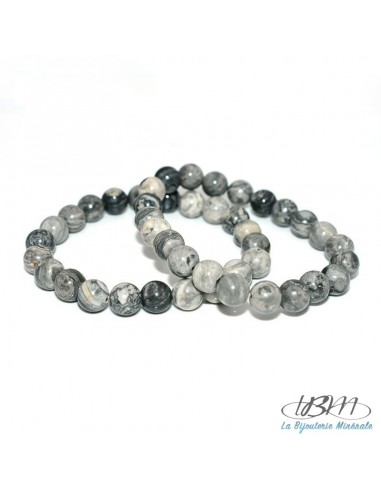 Bracelet-perles de 6, 8 ou 10 mm Jaspe Map par La Bijouterie Minérale
