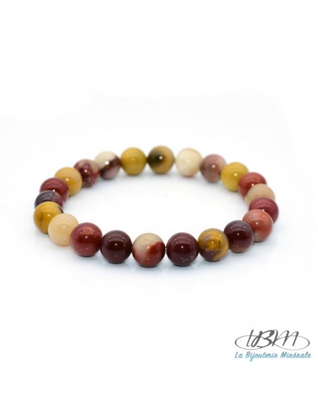 Bracelet-perles de 4,6,8,10mm en Mookaite par La Bijouterie Minérale