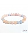 Bracelet standard perles de 8 mm en Morganite par La Bijouterie Minérale