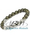 Bracelet standard perles de 8mm en Pyrite par La Bijouterie Minérale