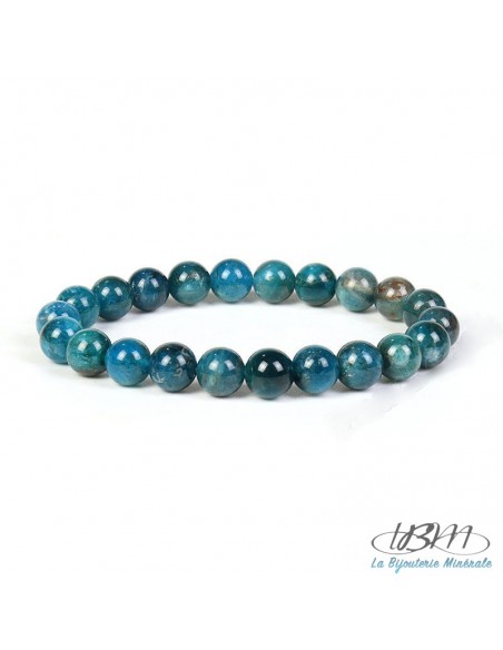 Bracelet standard perles de 8mm en Apatite hight grade par La Bijouterie Minérale