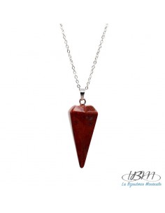 Pendule 6 faces en Jaspe Rouge