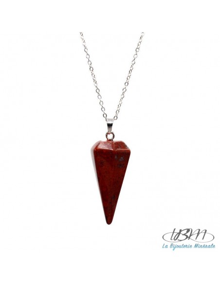 Pendule 6 faces en Jaspe Rouge