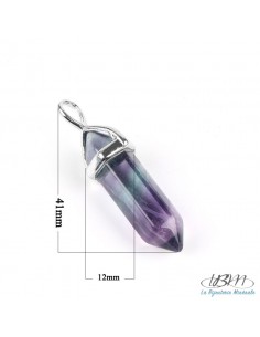 Pendentif pendule forme de cristal bi-terminé en Oeil de Tigre de La Bijouterie Minérale 2