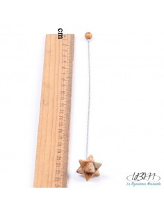 Pendule Pendentif de Howlite naturelle en forme de Markabah par La Bijouterie Minérale 2