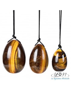Oeuf de Yoni en pierre naturelle d'oeil de tigre