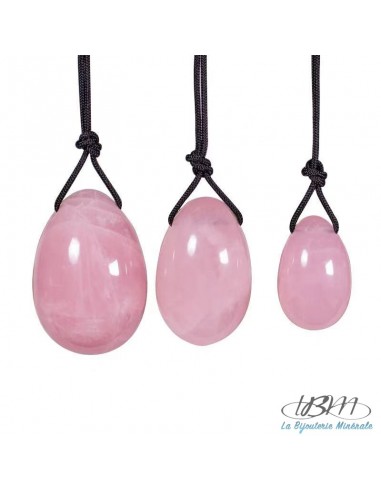 Oeuf de Yoni en pierre naturelle de Quartz Rose