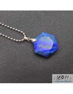 pendentif hexagonal de La Bijouterie Minérale en Lapis-Lazuli