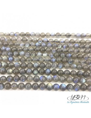 Lot de perles de 8mm en Labradorite A+ de La Bijouterie Minérale