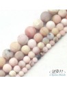 Lot de perles mattes d'opale rose par La Bijouterie Minérale