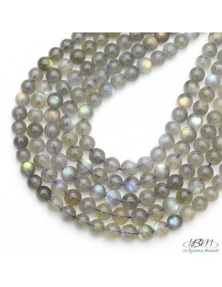 Lot de perles de 8mm en Labradorite A+ de La Bijouterie Minérale