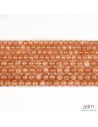 Lot de perles de pierre de soleil orange A+ (Orange Sunstone) par La Bijouterie Minérale