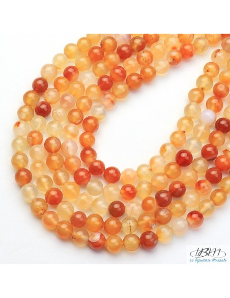 Lot de perles de Cornaline Orange par La Bijouterie Minérale