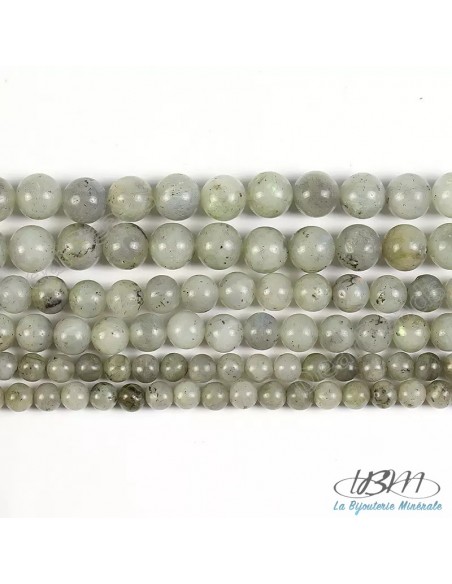 Lot de perles de Labradorite Grises claires par La Bijouterie Minérale